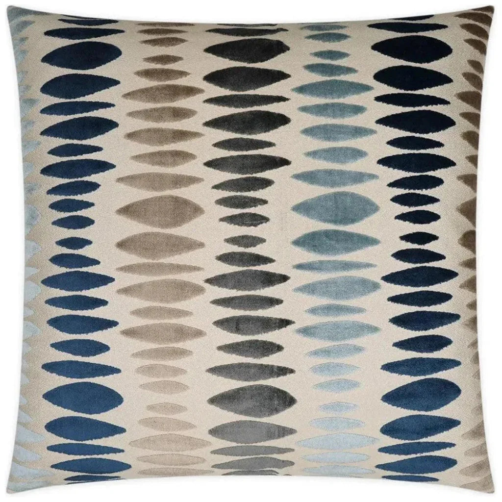 Prospero Mineral Abstract Blue Mist Large Throw Pillow