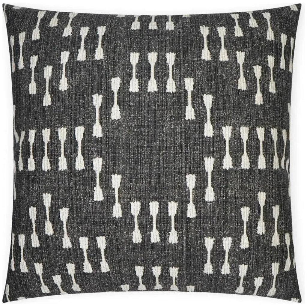 Purnima Tuxedo Global Black Large Throw Pillow Insert