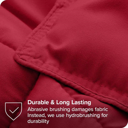 Queen Size All Season Super Soft Down Alternative Comforter Set Red