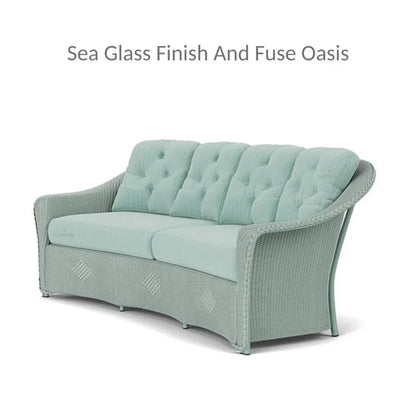 Reflections All Weather Wicker Crescent Sofa with Sunbrella Cushions
