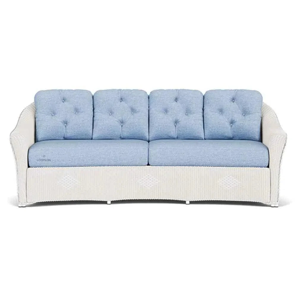 Reflections All Weather Wicker Crescent Sofa with Sunbrella Cushions