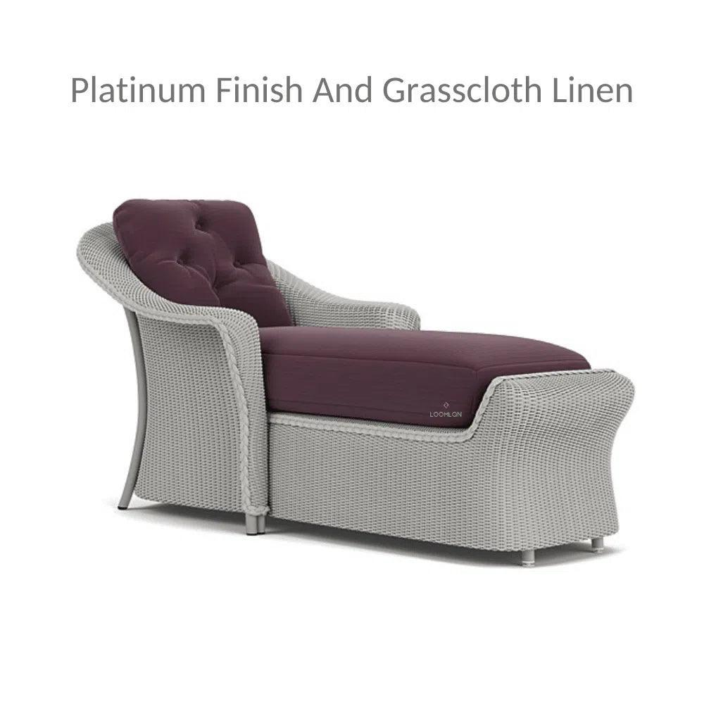 Reflections Wicker Day Chaise Lounge with Sunbrella Cushions
