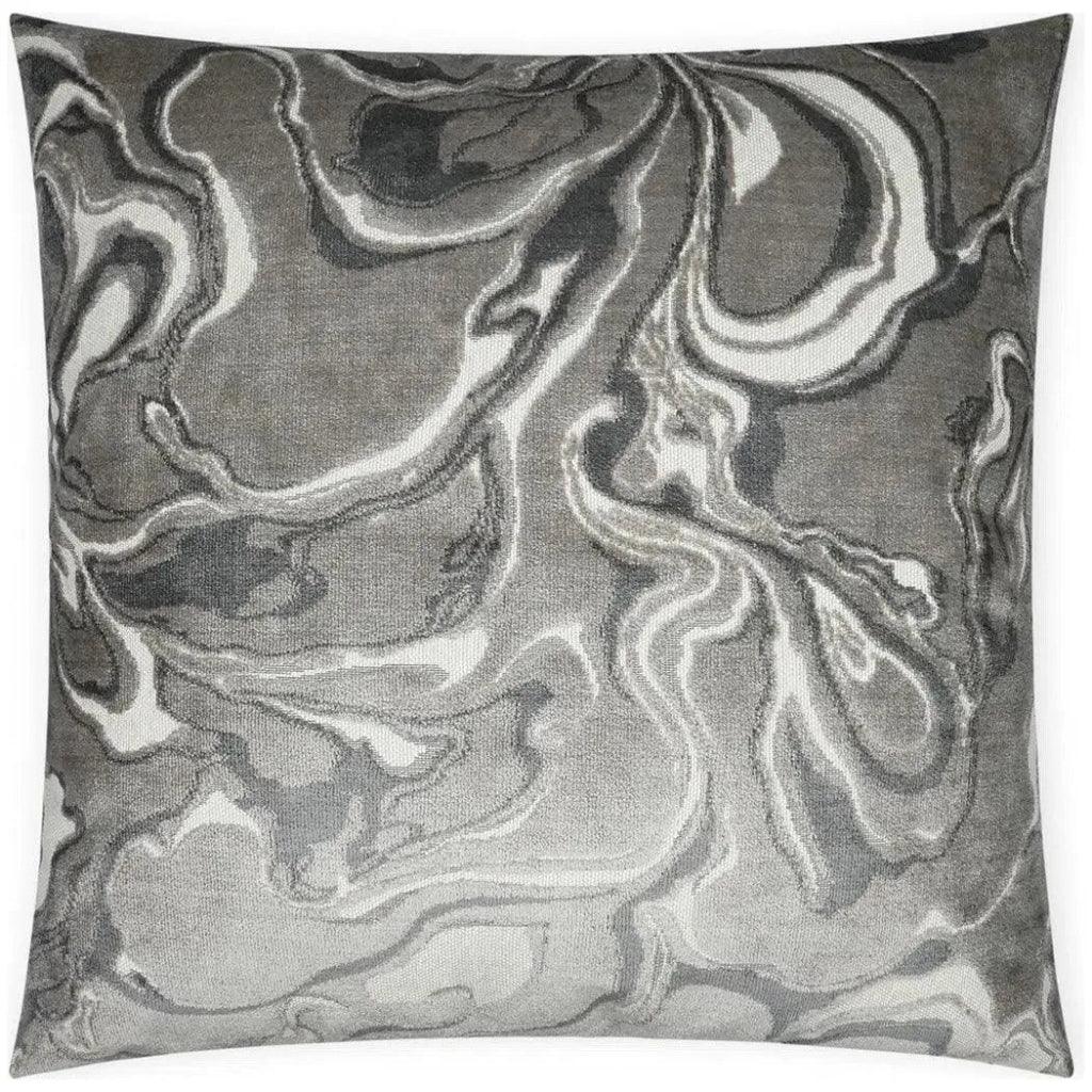 Rhapsody Grey Abstract Grey Large Throw Pillow Insert