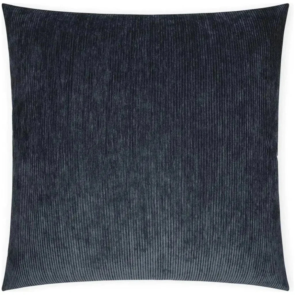 Ridges Cadet Stripes Textured Navy Large Throw Pillow