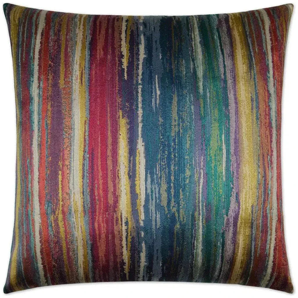 Roy G Biv Carnival Stripes Large Throw Pillow Insert