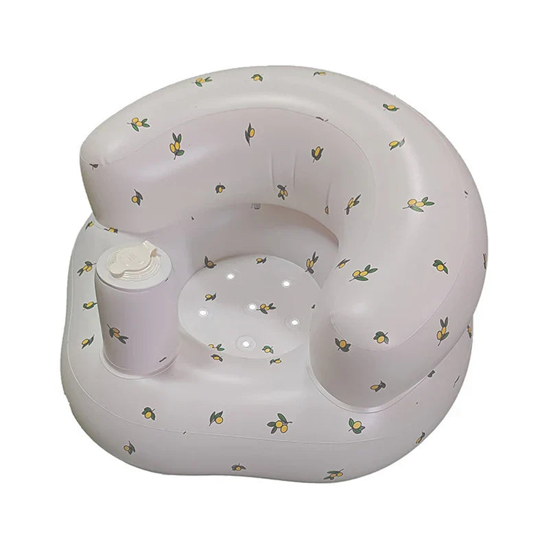 Inflatable Baby Sofa for Babies 3 Months & Up,Children Inflatable Sofa,Baby Seats for Infants, Blow Up with Built in Air Pump