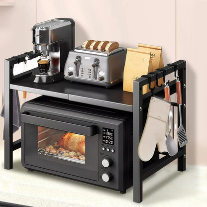 Microwave Oven Rack Adjustable Kitchen Microwave Stand with Cutting Boards Stand Kitchen Storage Rack Desktop Organization