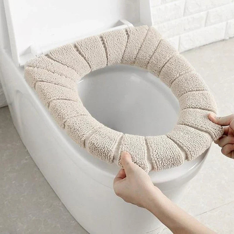 Toilet Seat Cover Warm Soft Acrylic Washable Mat Home Decor Closestool Mat Seat Case Toilet Lid Cover Accessories Bathroom Home