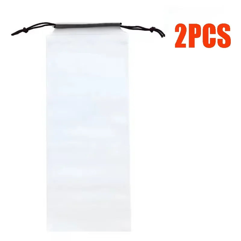 Umbrella Storage Bag Translucent Plastic Waterproof Anti-dirty Umbrella Cover Reusable Portable Drawstring Bags Home Storage