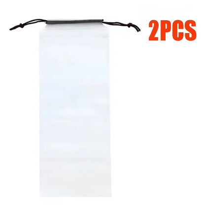 Umbrella Storage Bag Translucent Plastic Waterproof Anti-dirty Umbrella Cover Reusable Portable Drawstring Bags Home Storage