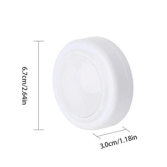 LED Puck Light Wireless Under Cabinet Lights with Remote Control Dimmable Battery Powered Night Lamp for Kitchen Closet Wardrobe