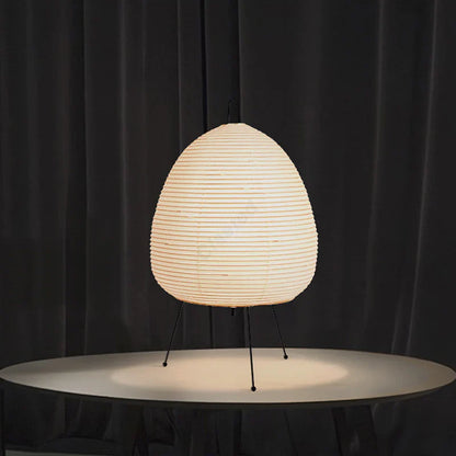 Japanese Design Paper Table Lamp Tripod Rice Paper Table Lamp Japanese Style Lantern Lamp Led Desk Lamp for Bedroom