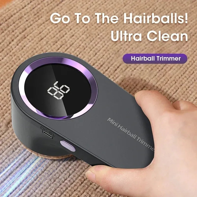 Portable Electric Lint Remover with LED Display USB Rechargeable Sweater Shaver Household Clothes Hair Ball Trimmer