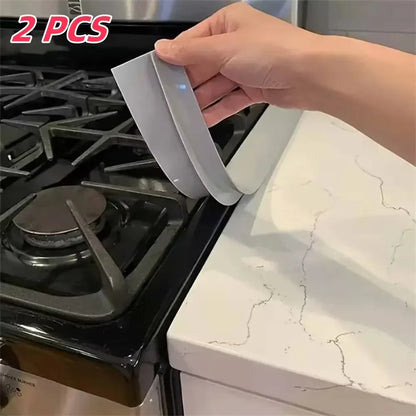 Silicone Gap Strip, Kitchen Gas Stove Sealing Strip, Kitchen Anti-Oil Anti-Stain Strip, Silicone Seal Insert Strip