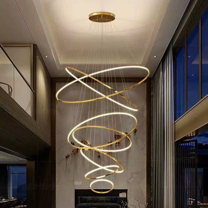 Nordic home decoration, stair chandelier, living room bedroom and dining room Pendant lights, ceiling light, indoor lighting