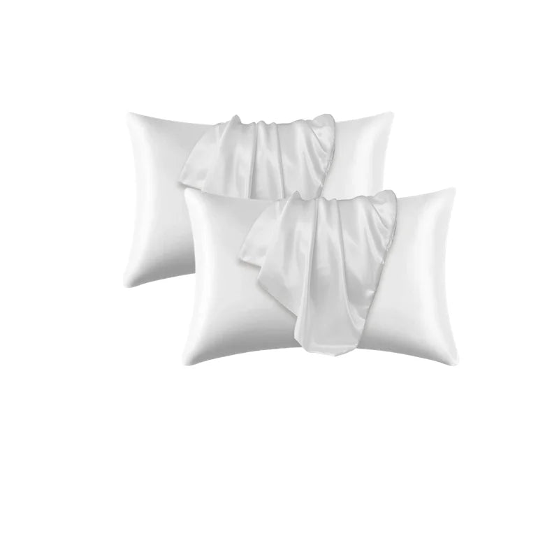Pillowcase Silk Pillow Cover Silky Satin Hair Beauty Pillow case Comfortable Pillow Case Home Decor wholeStandard/Queen 1PC