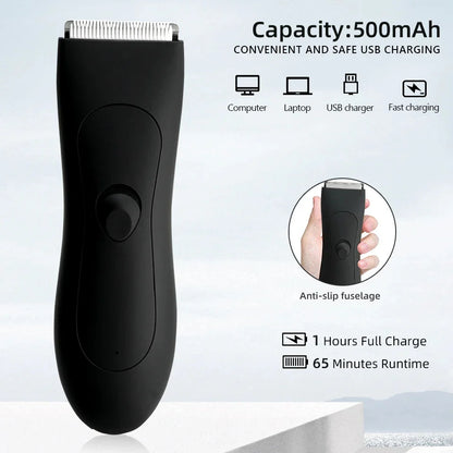 HOMEFISH Mens Body Hair Trimmer for Men Balls Women Lady Shaver Hair Removal Bikini Trimmer Groin & Body Shaver