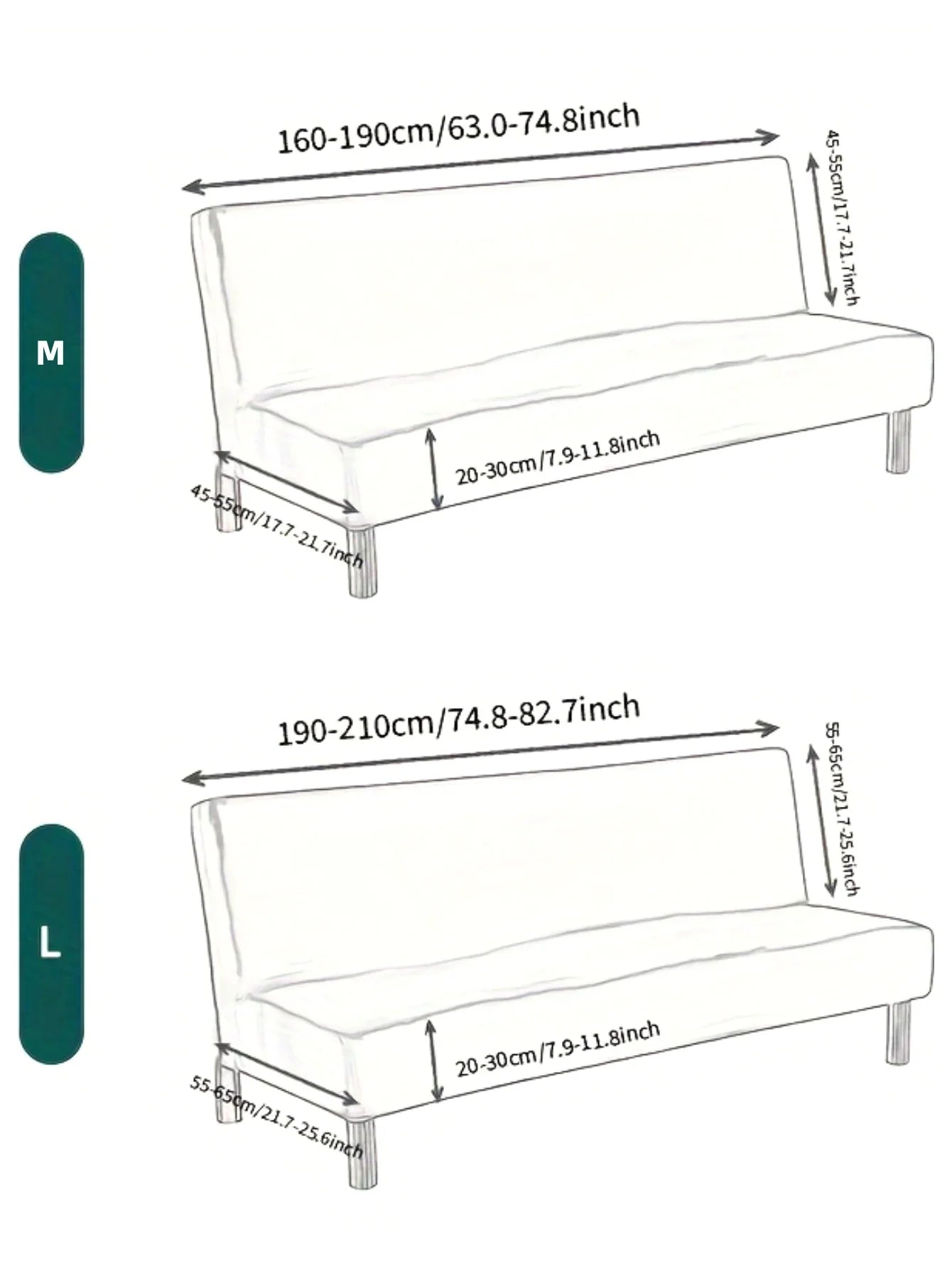 Printed Sofa Bed Cover Stretch Armless Sofa Cover Spandex Dust-Proof Furniture Protector For Bedroom, Hotel, and Home Decor