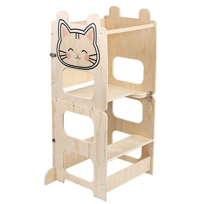 Children's Montessori observation tower Kitchen & learning aid-Transformable into Desk-stylish & versatile Design