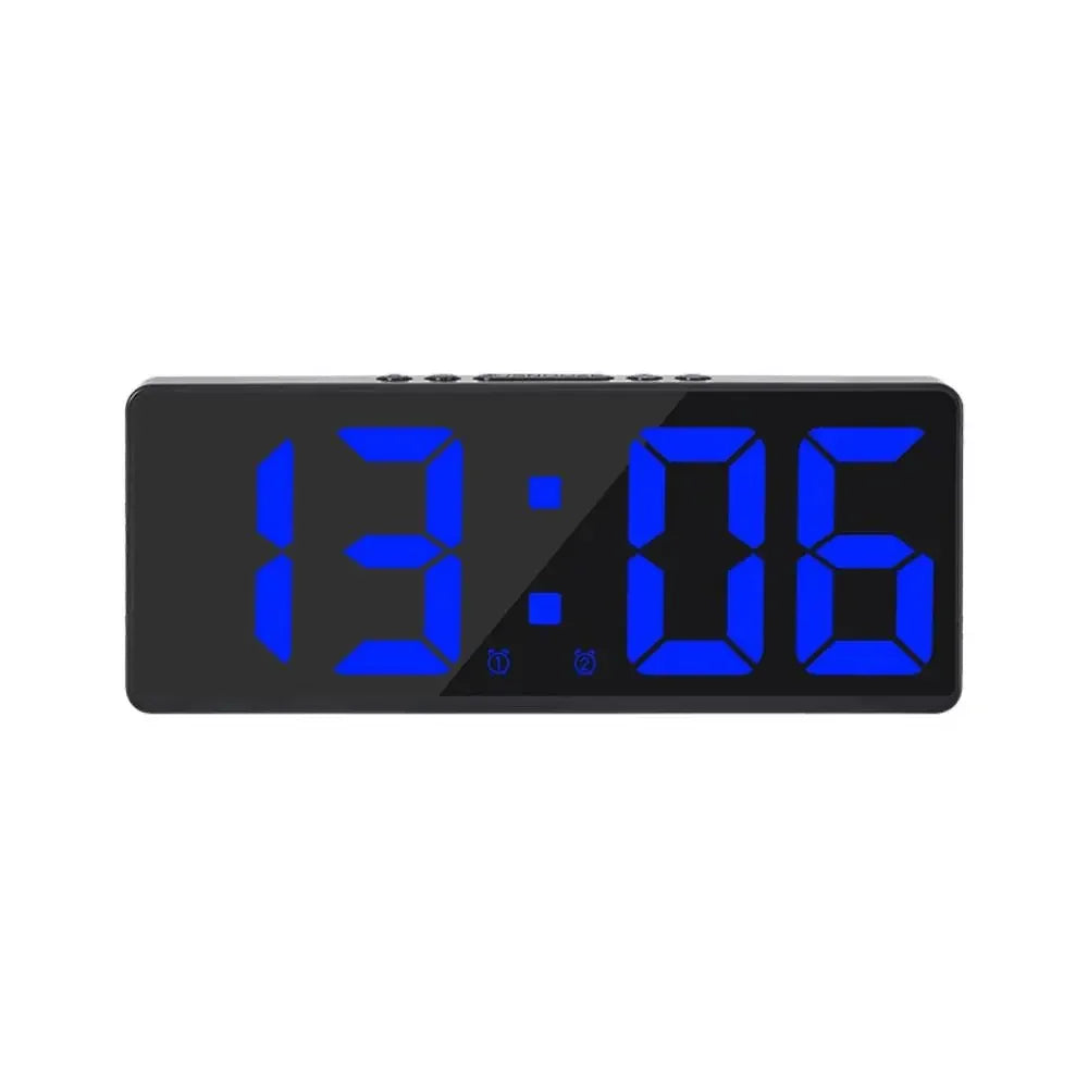 Multifunctional LED Number Clock Color Nightlight Temperature Calendar Alarm Large Digital Electronic Backlight Home Decor