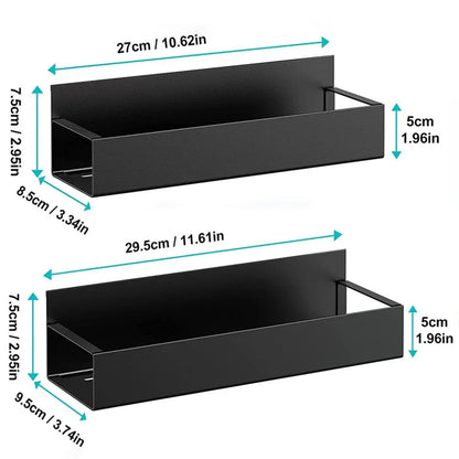 Refrigerator Magnetic Shelf Spice Sundry Side Storage Rack Hanging Basket Space Saving Kitchen Organizer Shelf Household Holder