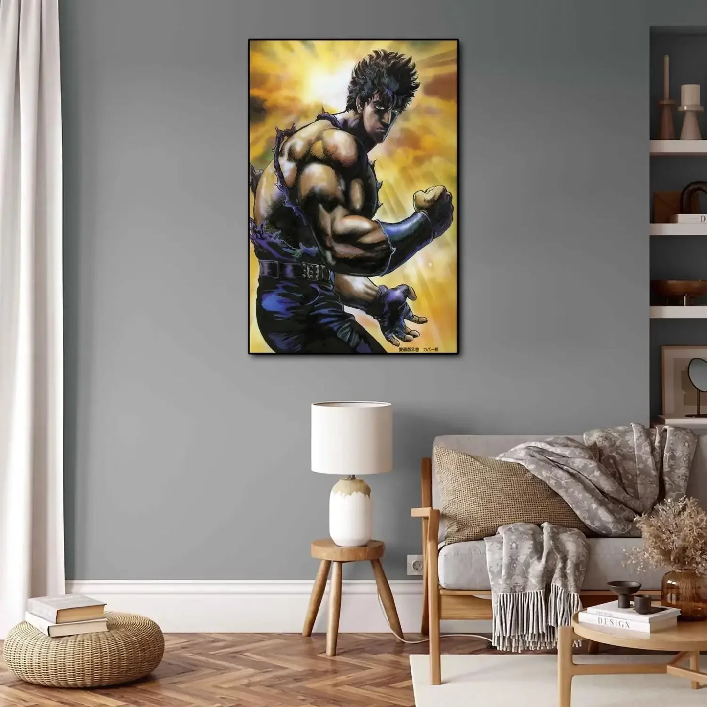 Hokuto No Ken Anime Video Game Canvas Painting Art Poster and Wall Art Picture Print Modern Family Bedroom Home Decor Posters