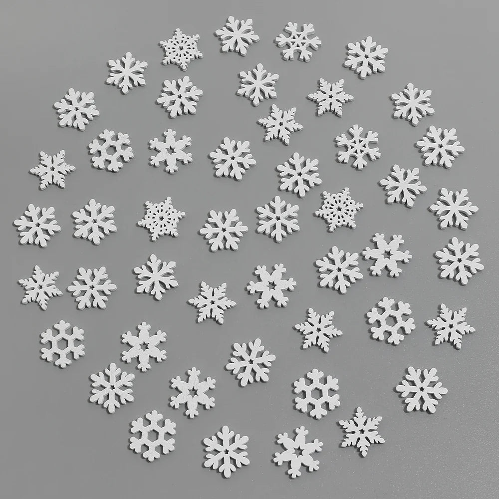 50Pcs Snowflake Christmas Decoration DIY Hanging Christmas Tree Accessories Party Table Home Decor New Year Winter Navidad Gifts