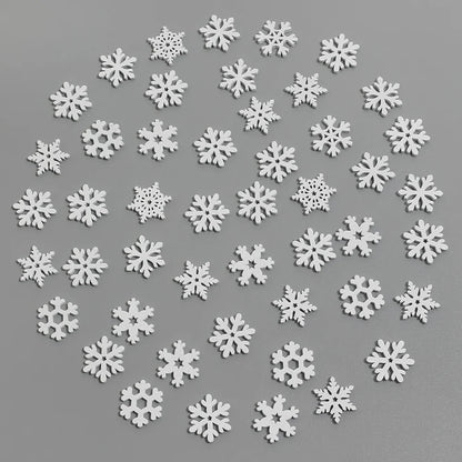50Pcs Snowflake Christmas Decoration DIY Hanging Christmas Tree Accessories Party Table Home Decor New Year Winter Navidad Gifts