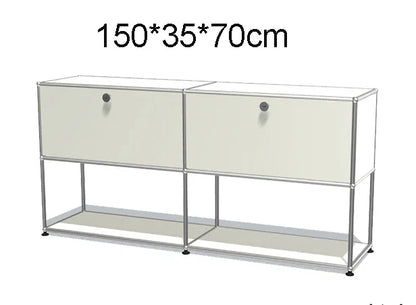 Module Furniture  Storage Modular DIY Shelf Sideboard Customized Size Night Stand Cabinet Stainless Steel Home Use