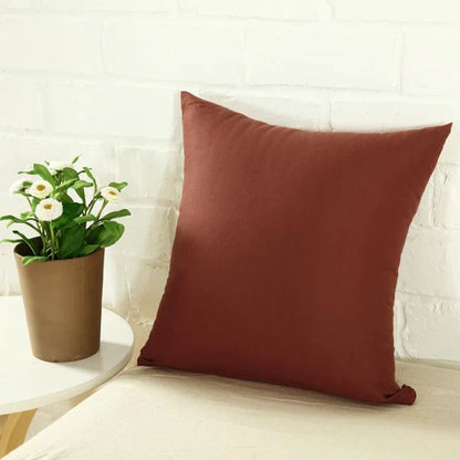 40*40cm Pillow Case Solid Color Sofa Cushion Backrest Pillowcase Family Living Room Cushion Waist Cushion Cover For Household