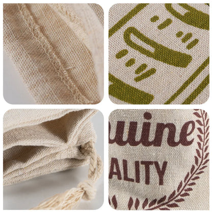 Linen Bread Bags Reusable Drawstring Bag For Loaf Homemade Artisan Bread Storage Bag Linen Bread Bags For Baguette