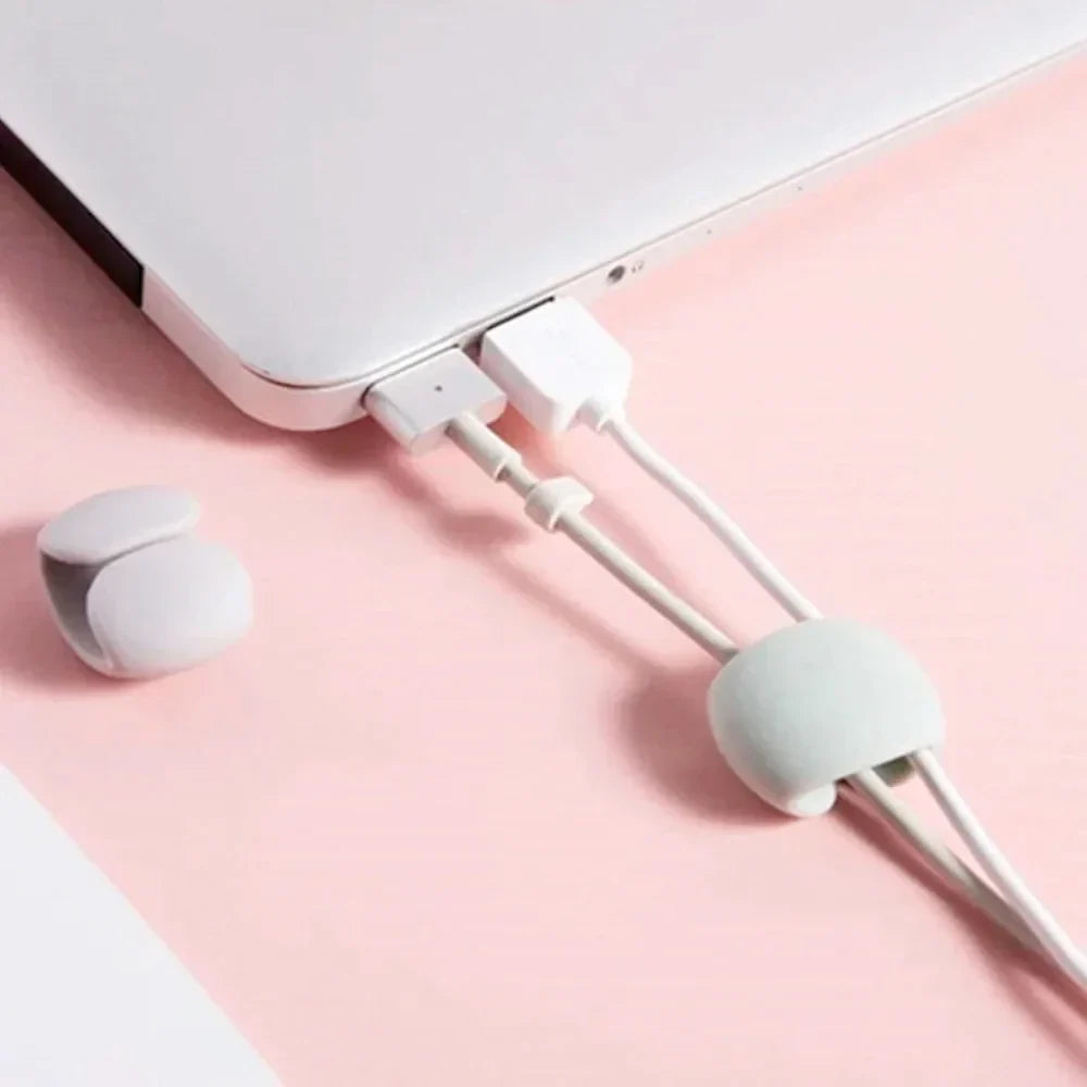 5/10/15/20PCS Cable Management Clips Adhesive Charging Wire Holders for Desk/Car/Travel (Anti-Tangle Design)