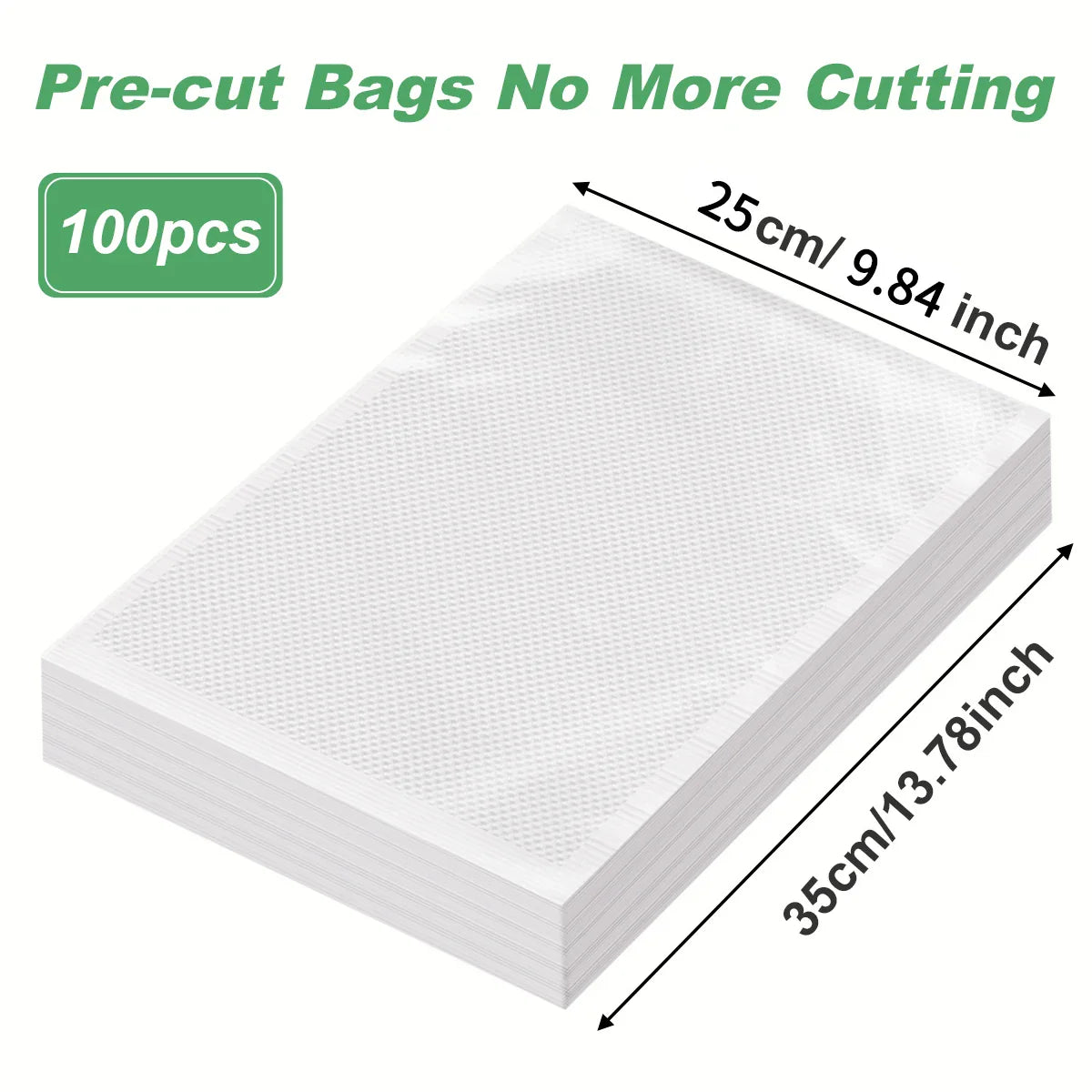 100pcs/lot Vacuum Packaging Bags Empty Food Vacuum Bags BPA-Free Vacuum Sealing Bag Kitchen Accessories