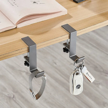 1/2pc Adjustable Desk Edge Hook Gaming Headset Desk Hanger Backpack Storage Hanging Hook Holder Punch-free Home Universal Hook