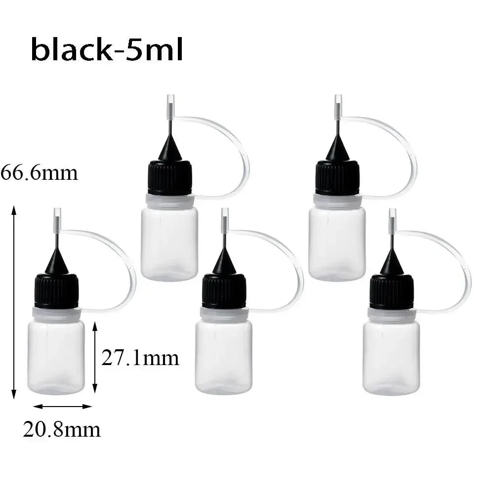 5/10/20/30/50/100ML Resuable Needle Tip Glue Applicator Plastic Bottle for Paper Quilling DIY Scrapbooking Paper Craft Tool