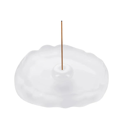 Mini Jade Incense Burner Incense Holder with Glass Incense Plate Ash Catcher Buddhism Supplies Home Decor