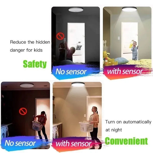Led Ceiling Lamp With Motion Sensor 40W 30W 20W 18W 15W 12W Led Ceiling Light Fixtures For Entrance Balcony Corridor 110V 220V