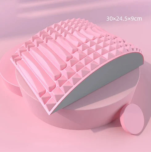 Lumbar device for physical stretching and massage relaxation of waist and back, yoga spine corrector for back opening pillow.