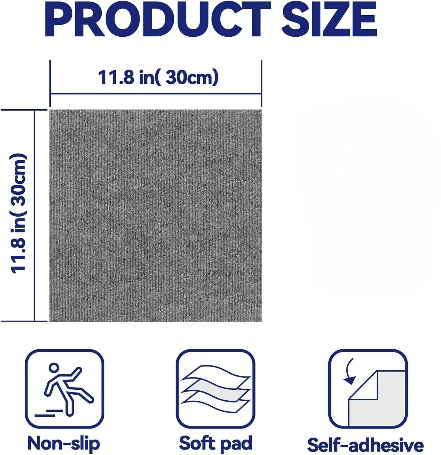 30x30CM DIY Self Adhesive Carpet Floor Tiles Sticker Square Rugs Peel And Stick Mat Flooring For Kitchen Home Decor Carpets ﻿