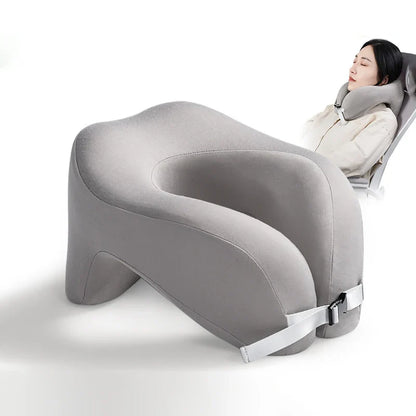 Pillow Travel U-Shape Pure Memory Foam Neck Pillow For Airplane Office Nap Cervical Pillows Flight Sleeping Head Neck Support
