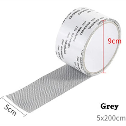 Strong Self Adhesive Mesh Tape Nets Window Screen Repair Tape Door Fix Patch Anti Insect Mosquitos Mesh Broken Holes Repairing