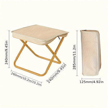 Portable Folding Stool with Handle, Outdoor Camping Fishing Stool, Zipper Stool for Outdoor