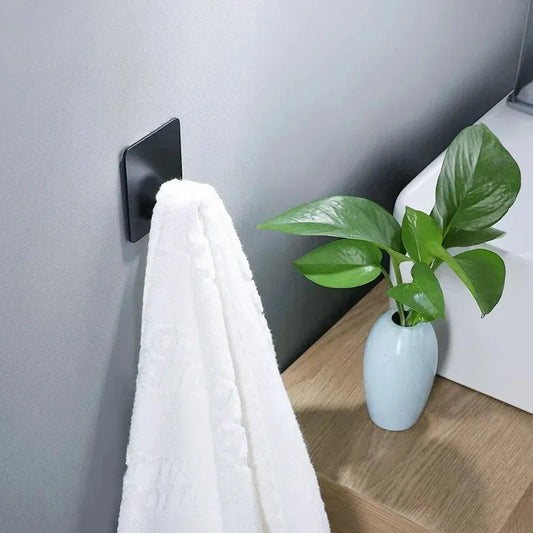 2pc/4pc bathroom clothes hooks, adhesive wall hooks, stainless steel towel racks, bathroom kitchen hardware, multi-purpose hooks