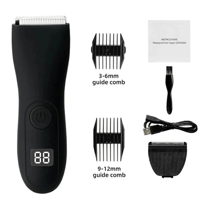 HOMEFISH Mens Body Hair Trimmer for Men Balls Women Lady Shaver Hair Removal Bikini Trimmer Groin & Body Shaver
