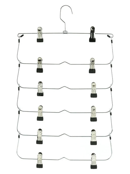 Multi Functional Folding Multi-Layer Pants Rack, Pants Hanger, Household Anti Slip And Seamless Wardrobe Storage Tool