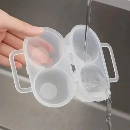 Dual Compartment Egg Storage Box Household Collection Egg Tools Plastic Egg Containers Portable Outdoor Shock-absorbing Storage