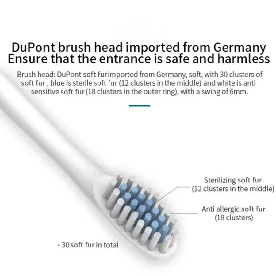 Electric Ultrasonic Toothbrush Six Speed Mode Home Soft Hair USB Charging Waterproof Adult Tooth Cleaner Automatic Couple Set-