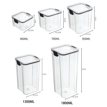 Sealed Jars Kitchen Grain Storage Organizer Large Tank Plastic Moisture-proof Storage Box Household Seasoning Jars Set 2030