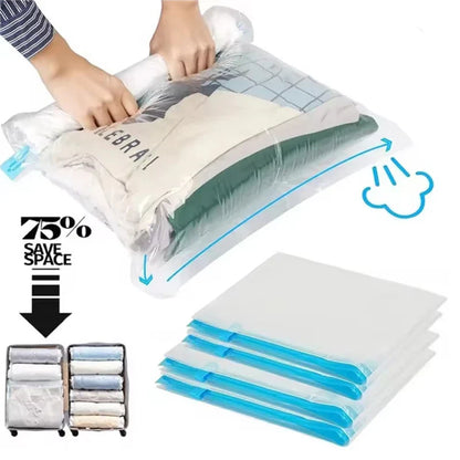Travel Compression Bags, Roll Up Travel Space Saver Bags for Luggage, Cruise Ship Essentials Cothes, Folding Compressed Bag