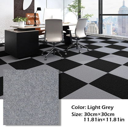 30X30cm Self-adhesive Anti Slip Splicing Block Floor Mute Rug Bedroom Mat Carpet Water Absorption and Anti Slip Living Room Home